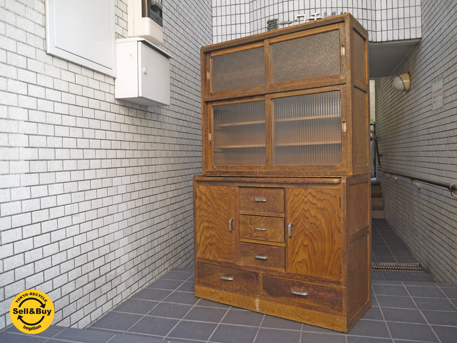 古き良き時代の日本家具。～ジャパンビンテージ 木味 食器棚 水屋箪笥 