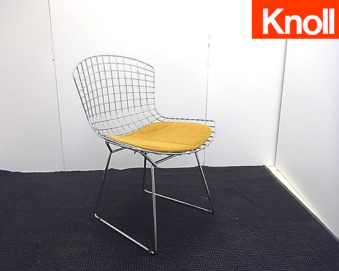 knoll diamond side chair yellow fab 1