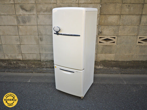 中古希少☆National 冷蔵庫 2003年製 162L レトロ モダンデザイン 中古希少 162L 2ドア冷蔵庫 ナショナル Will FRIDGE mini NR-B16RA-W