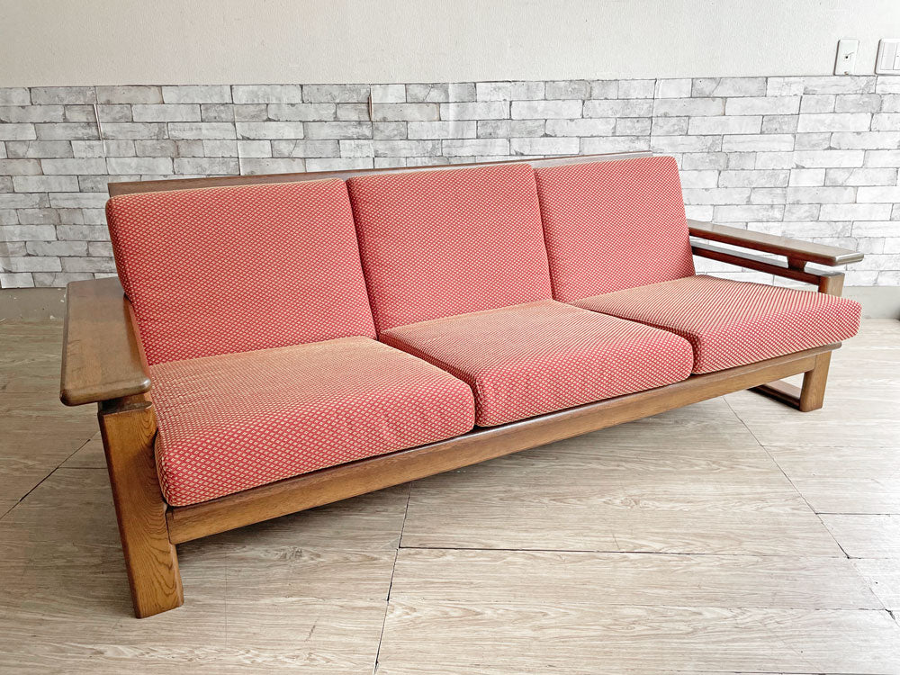 ヤマハ YAMAHA 3人掛け ソファ オーク無垢材フレーム ファブリック