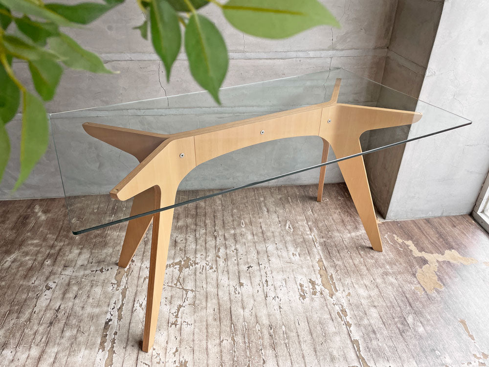 イーアンドワイ E＆Y ペガサス ダイニングテーブル PEGASUS DINING TABLE N-BE W140 ビーチ材プライウッド×ガ –  TOKYO RECYCLE imption