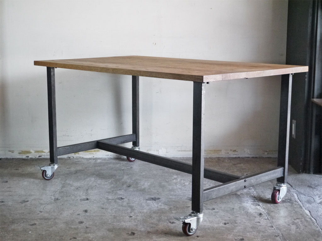 アデペシュ a.depeche モリード ワーキングテーブル molid working table 1350 オーク無垢材 スチール キャ –  TOKYO RECYCLE imption