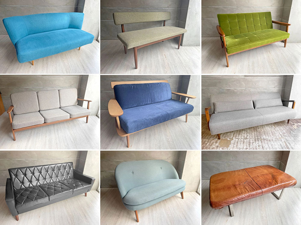 天童木工 ミッドセンチュリー 3人掛け ロビーチェア ラウンジチェア 長椅子 緑 天童木工 ミッドセンチュリー 3人掛け ロビーチェア ラウンジ