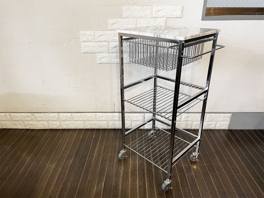 マーブルトップトローリーS キャスター付き マーブルトップトローリー