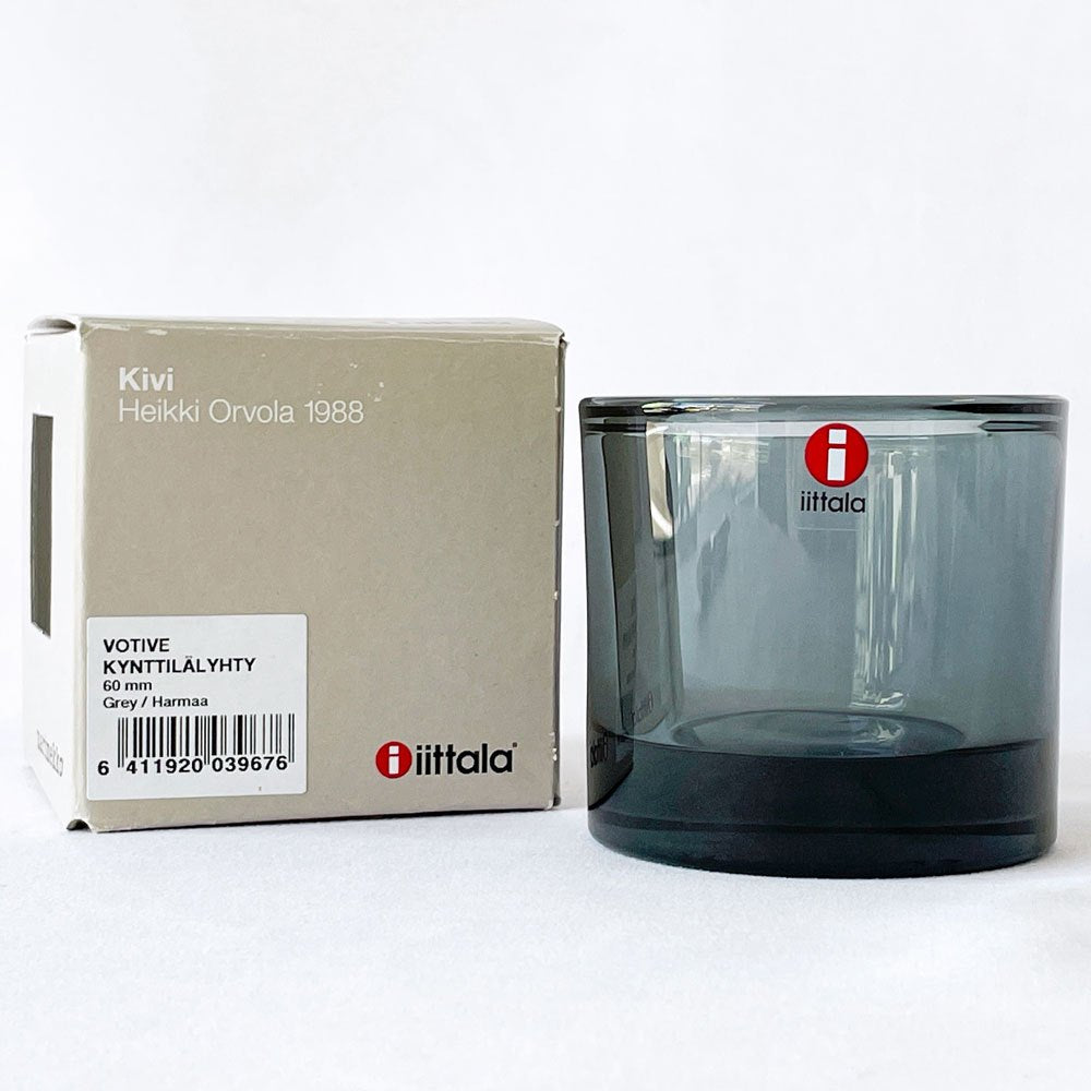 イッタラ iittala マリメッコ marimekko キビ kivi キャンドルホルダー グレー 60mm フィンランド 北欧雑貨 ◇