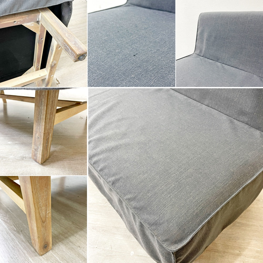ウニコ unico マノア MANOA ベンチ バックレスト ソファタイプ 2人掛け カバーリング アカシア材 W120cm ●
