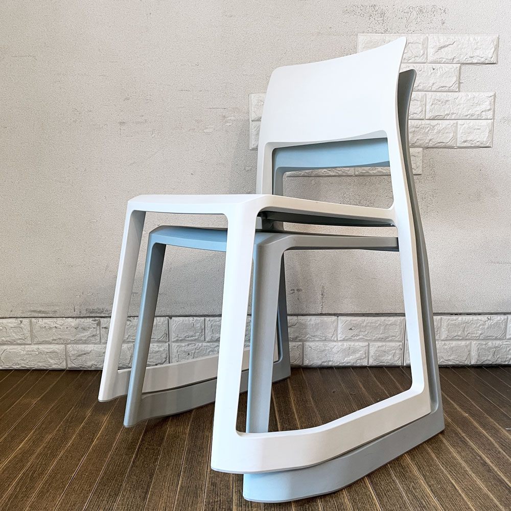 ヴィトラ Vitra ティプトン Tip Ton ワークチェア ダイニングチェア デスクチェア ホワイト スタッキング チルト機能 定価¥42,900- ◎