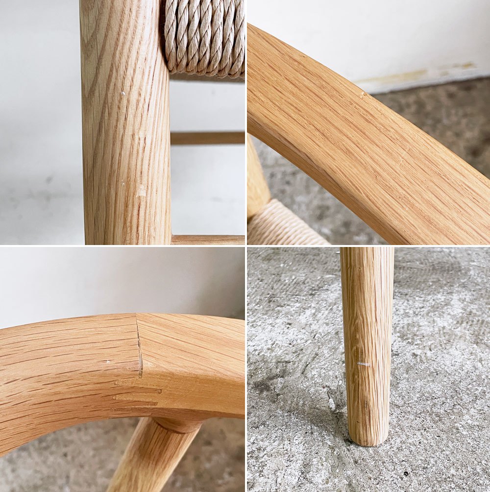 無印良品 MUJI ペーパーコードアームチェア ダイニングチェア オーク材 ナチュラル 北欧スタイル ■