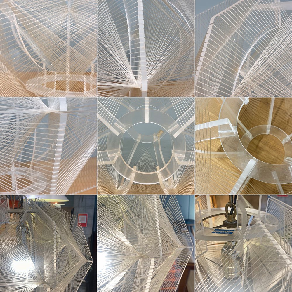 ROAM AND HAAS USビンテージ ストリングス ペンダントライト ミッドセンチュリー アクリル 1960-70'S ◎