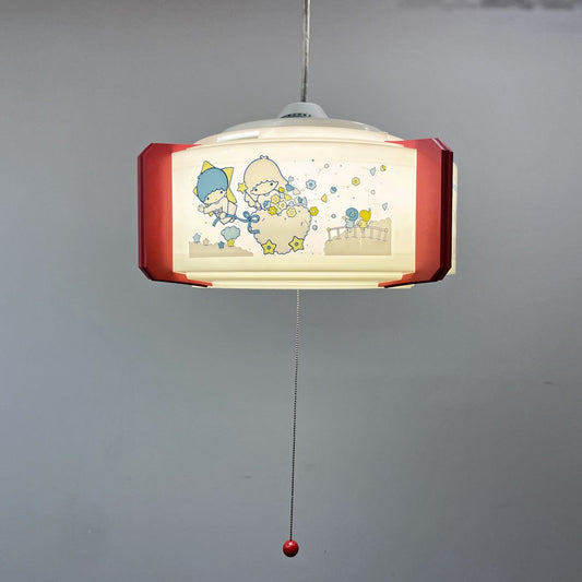 オーヤマ照明×サンリオ SANRIO キキララ リトルツインスターズ ペンダントライト 蛍光灯照明 昭和レトロ ジャパンビンテージ 当時物 ●
