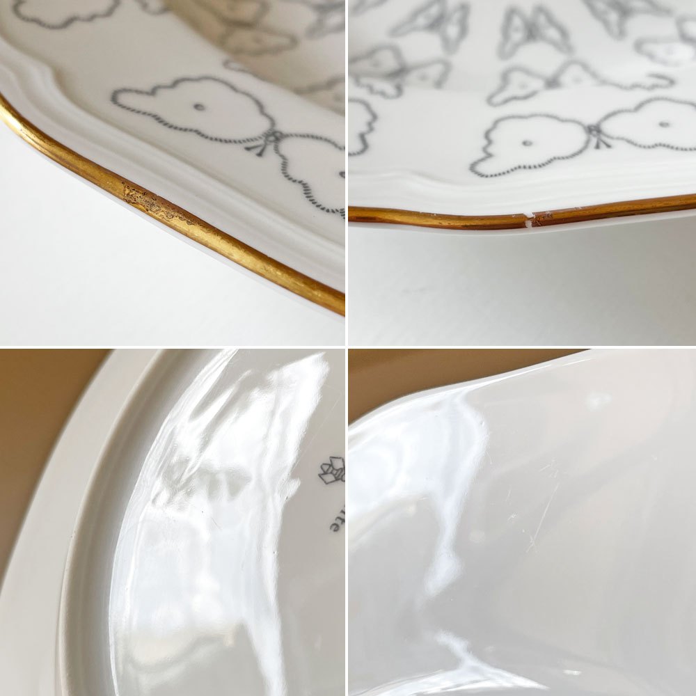 リチャードジノリ Richard Ginori × ミナペルホネン mina perhonen ビーホワイト Bee White ディーププレート 24cm 2015年伊勢丹新宿店 限定販売品 ◎