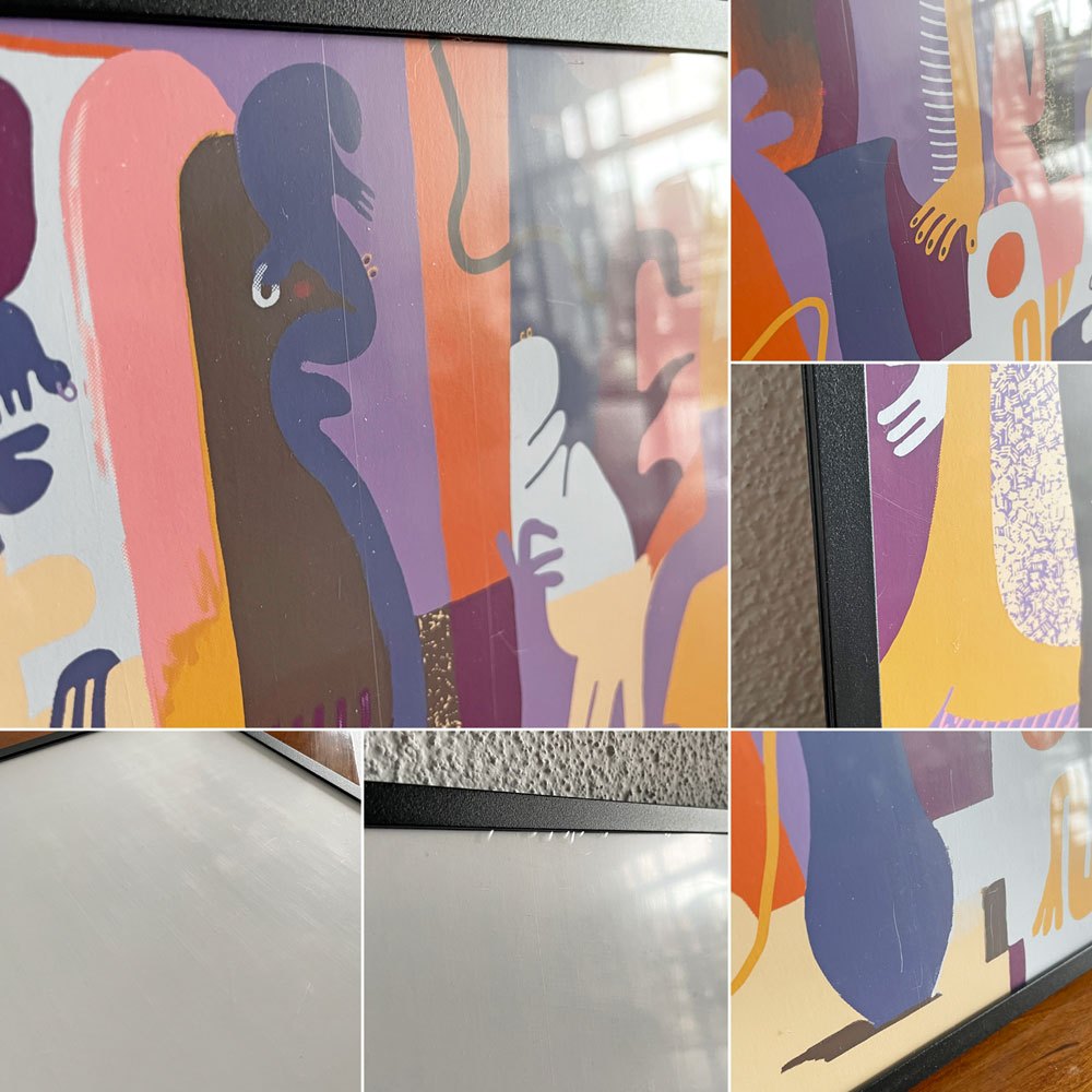 キーニュ Keeenue オッドワンカット ODD ONE CUT シルクスクリーン 44×31.5cm 額装品 箱付 16/50 サイン入り 〓