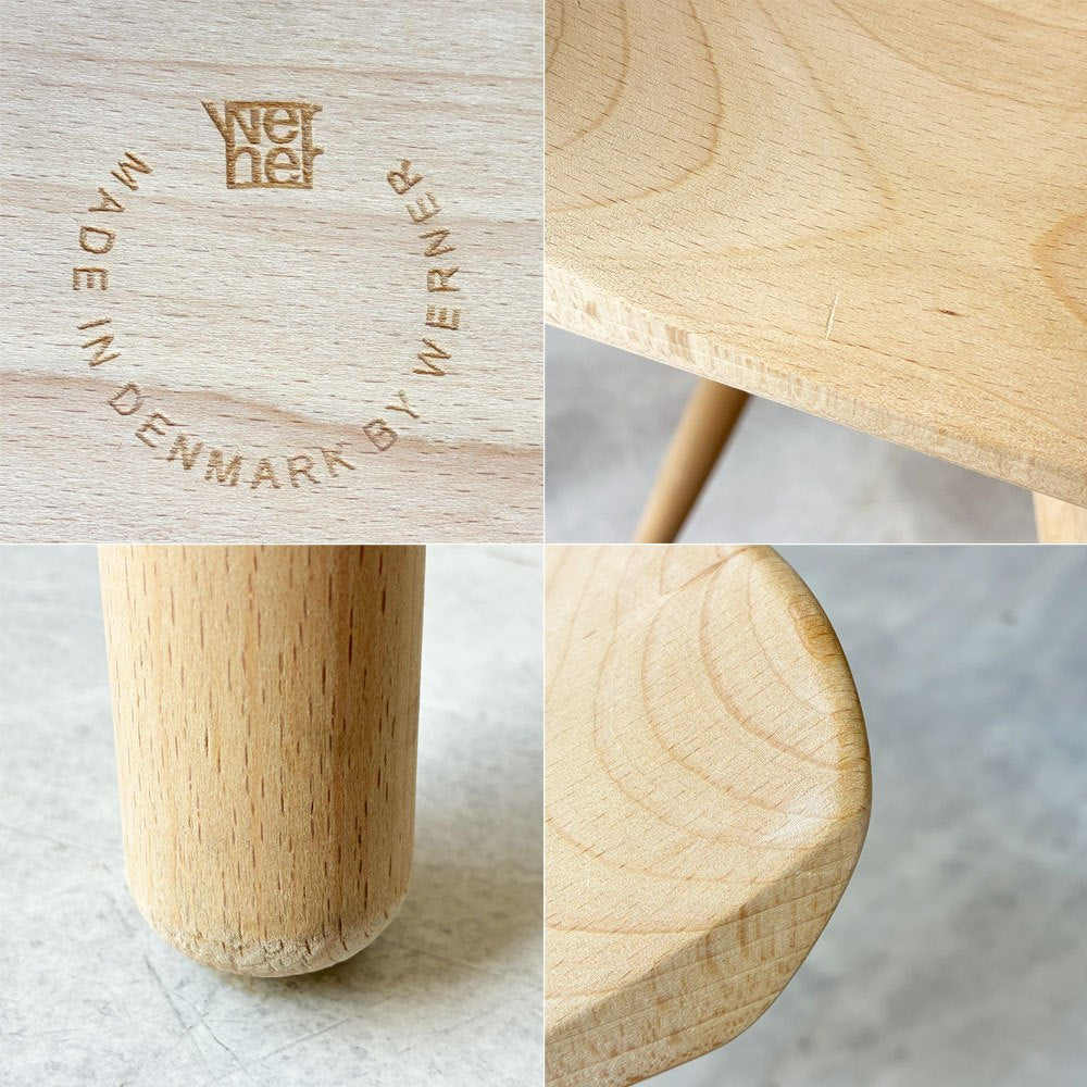 ワーナー Werner シューメーカーチェア Shoemaker Chair NO.49 スツール ビーチ材 ラーズ・ワーナー デンマーク 美品 北欧家具 ★