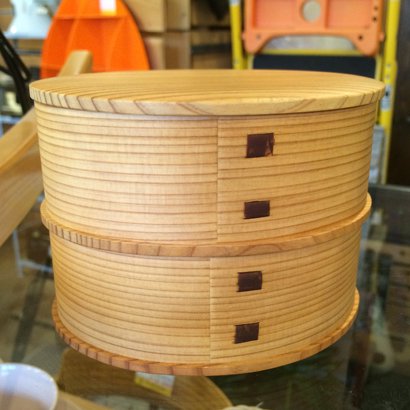 ♪ 秋田杉 大館工芸品 曲げわっぱ 二段弁当箱