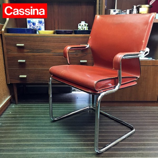 カッシーナイクスシー Cassina ixc. 取扱 マルカトレ MARCATRE カンティレバーチェア 馬革 ブラウン G ◎