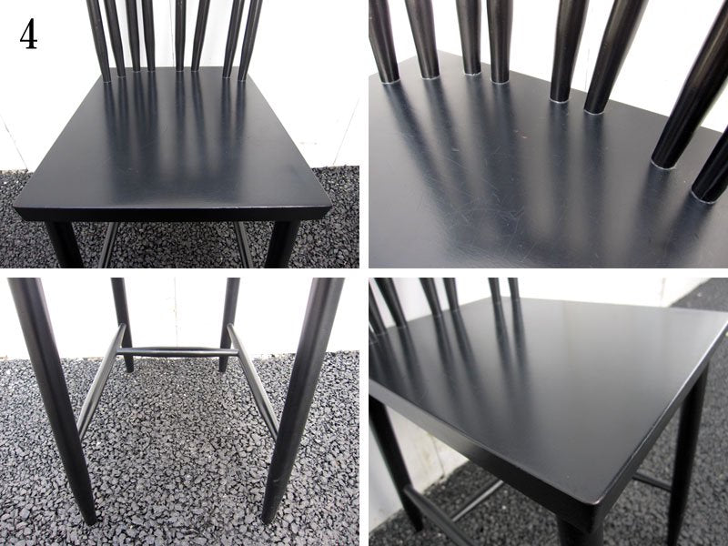 MoMA取扱い DESIGN HOUSE Stockholm / デザインハウスストックホルム 『 Family Chairs / ファミリー チェア (ブラック) 』 各脚1~4 ★