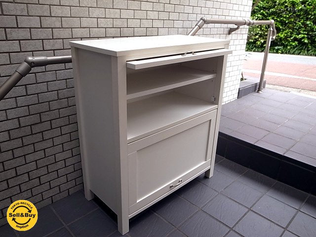 MOMOnatural モモナチュラル ciele 2 door フラップ キャビネット フレンチ ホワイト■