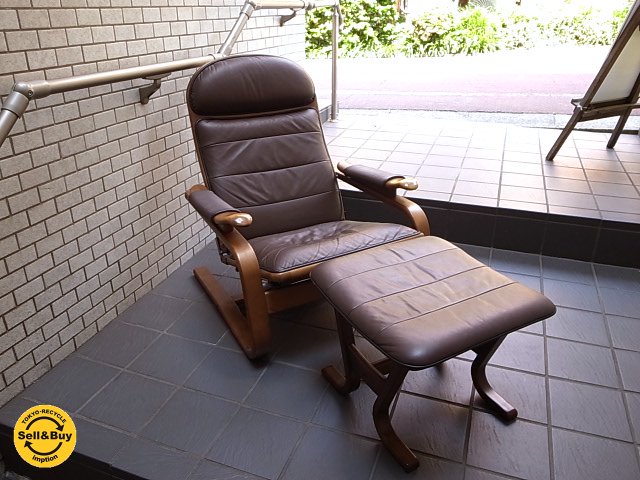 フジ ファニチャー FUJI FURNITURE リクライニング パーソナルチェア オットマン付 ラウンジ ■