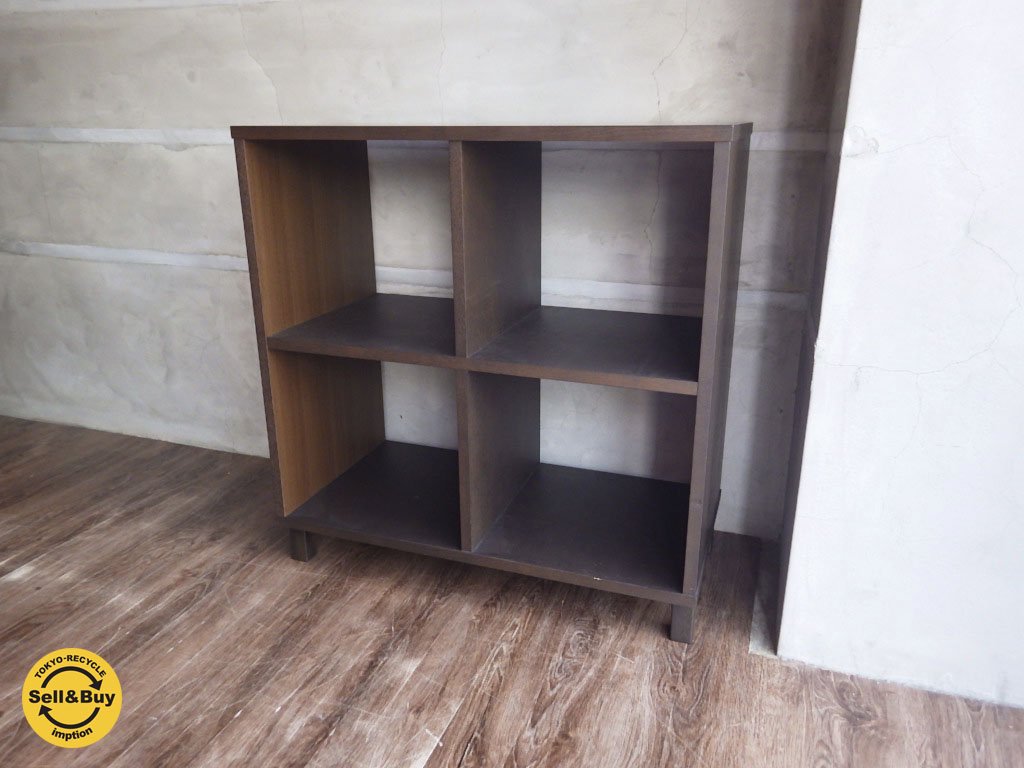 廃番希少 無印良品 MUJI / タモ材 2x2 オープンシェルフ ♪