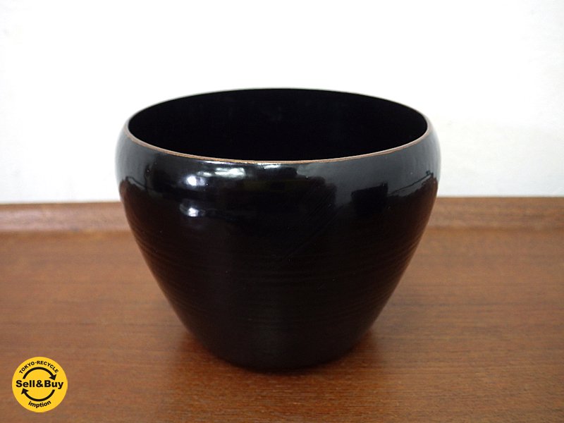 角偉三郎:作 達磨椀 / だるま椀 (大) A 六つ星 輪島漆芸 ●