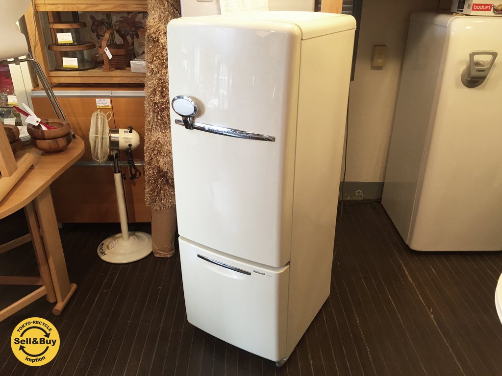ノスタルジックデザイン ナショナル National WiLL FRIDGE mini 冷蔵庫 ホワイト 162L 2005年製 ◎