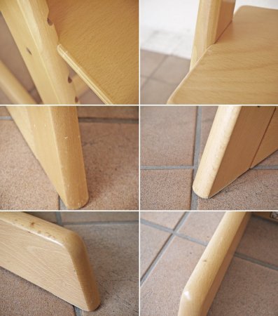 ストッケ STOKKE トリップトラップ TRIPP TRAPP ベビーチェア キッズチェア ナチュラル 高さ調整可 木製ガード レザーベルト 背もたれ ノルウェー ◇
