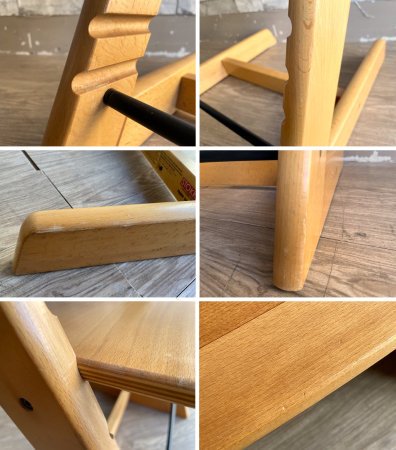 ストッケ STOKKE トリップトラップ TRIPP TRAPP ベビーチェア キッズチェア ナチュラル色 S/N3~ ノルウェー 北欧家具 木製ガード付 ●