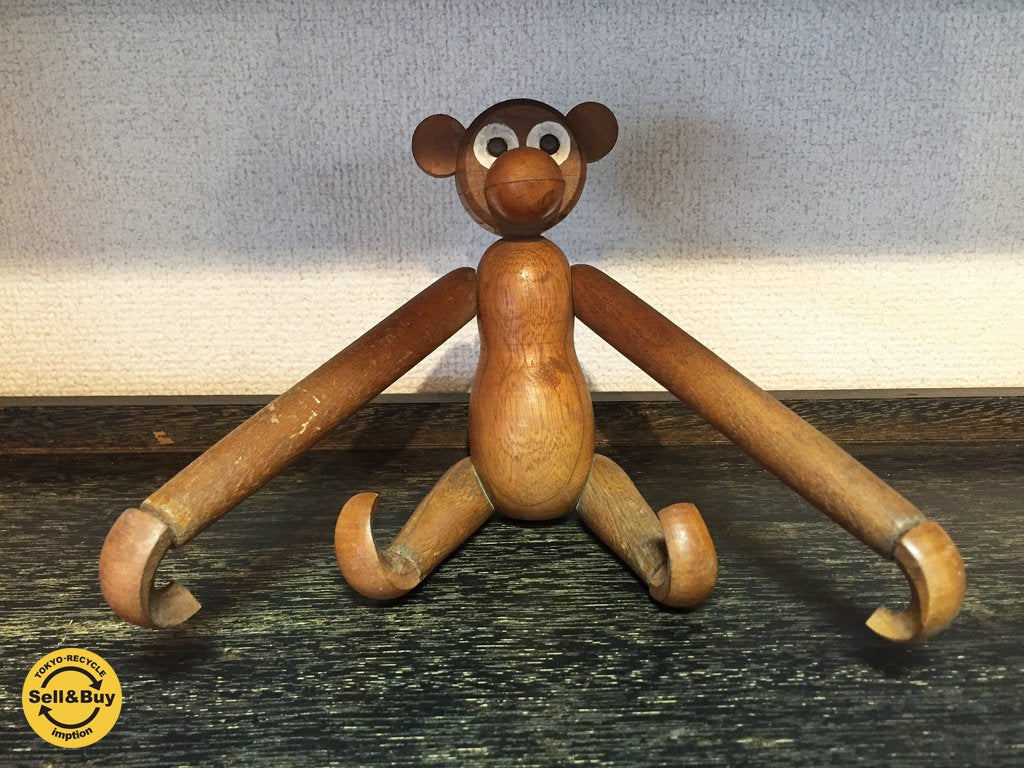 Japan Vintage ジャパンビンテージ 猿の木製人形 玩具 カイボイスン A ◎