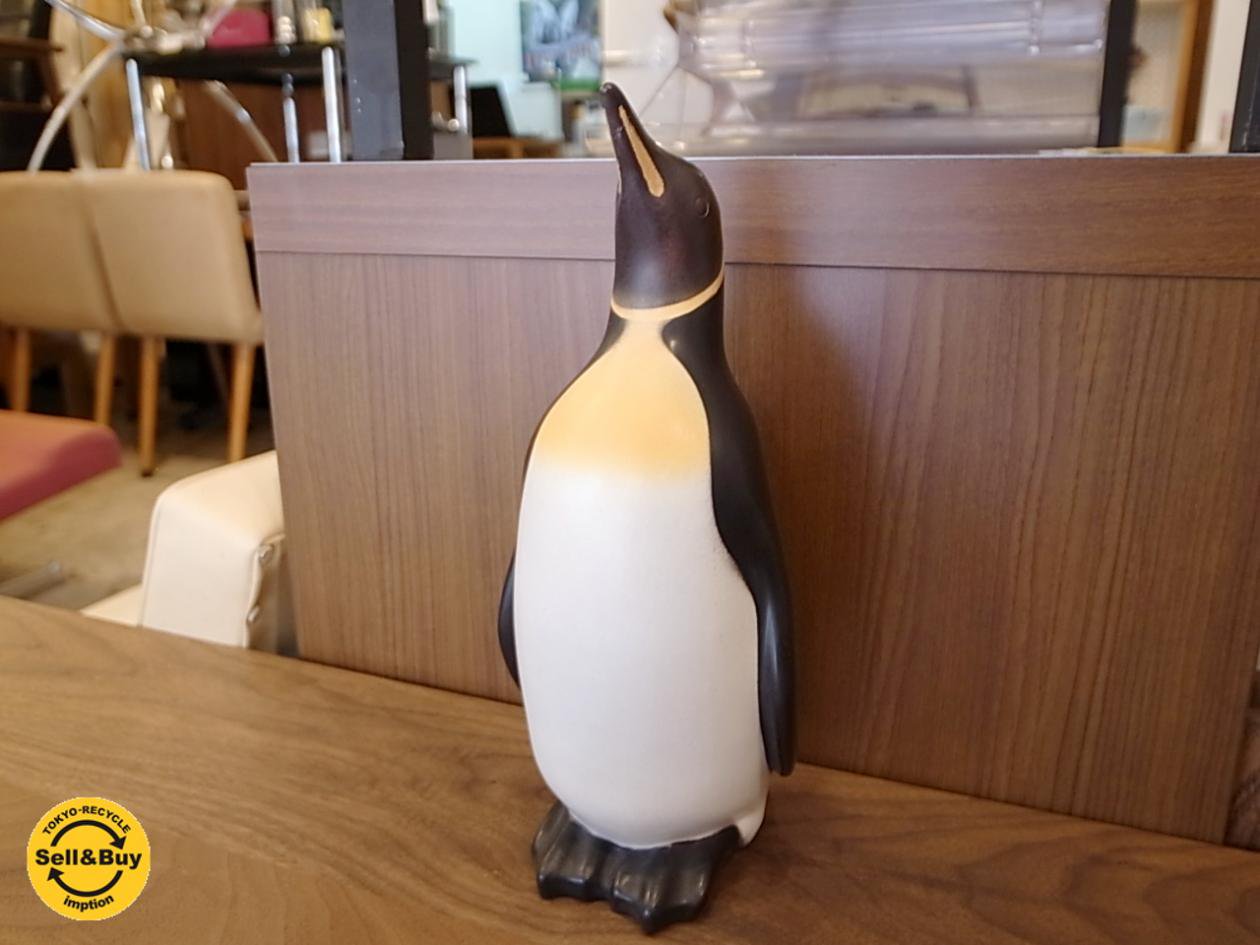 デンマーク DANSK ダンスク銀行 ノルベルティー ペンギン 陶器製 ビンテージ 貯金箱 ■