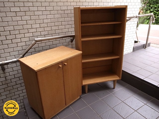 モモナチュラル VENT 収納キャビネット(ブックシェルフ LOW + アンダーキャビネット)本棚 ブックシェルフ■
