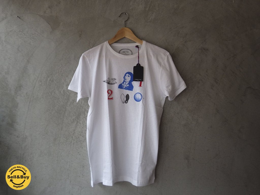 Astier de Villatte アスティエ ド ヴィラット / コミューンドゥパリ COMMUNE DE PARIS "Rebus" Tシャツ Sサイズ ♪
