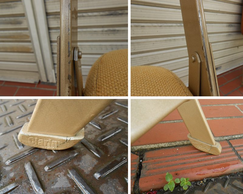 PFS パシフィックファニチャー 取扱 CLARIN 米国クラリン社 Folding chair Full Cushion 折り畳みチェア マスタード ◎