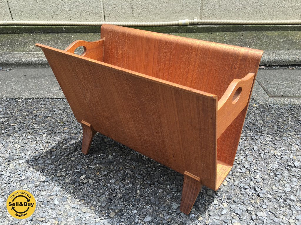 サイト―ウッド SAITO WOOD ビンテージ チーク材 プライウッド マガジンラック ◎