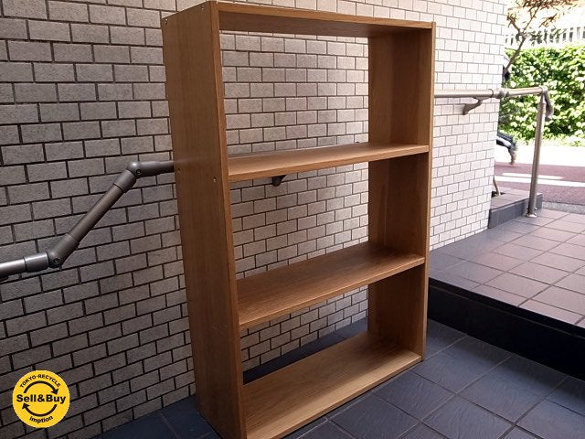 無印良品 MUJI スタッキング シェルフ ワイド 3段 オーク材 ■