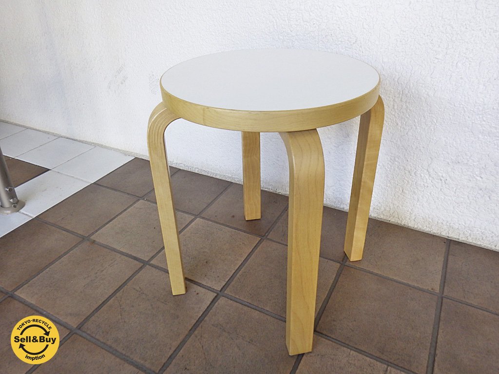 artek アルテック stool E60 スツールE60 ホワイトB◇