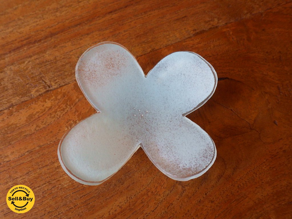 八木麻子 hanasaraシリーズ 花形小皿 水色 ◇