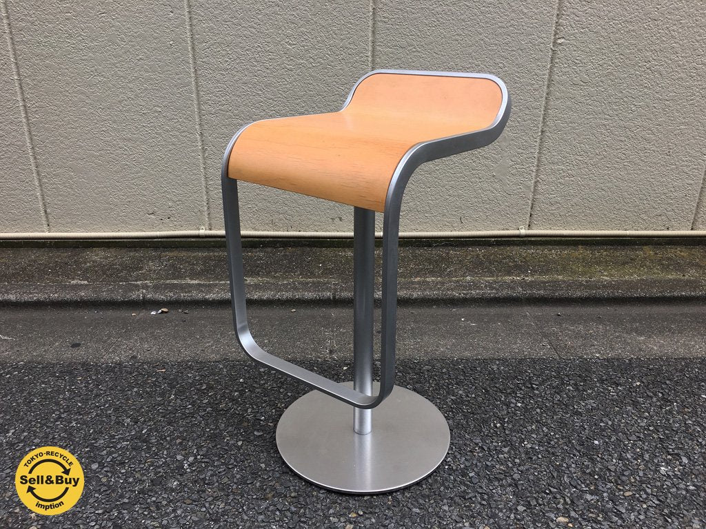 Lapalma ラパルマ LEM レム カウンタースツール ハイ・ロー 昇降式 カウンターチェア Wood ウッドシート ナチュラル ビーチ◎