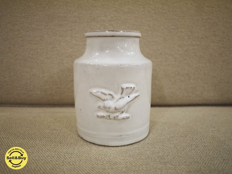 Astier de Villatte アスティエ・ド・ヴィラッド ソーブル ベース(鳥) 花瓶 ●