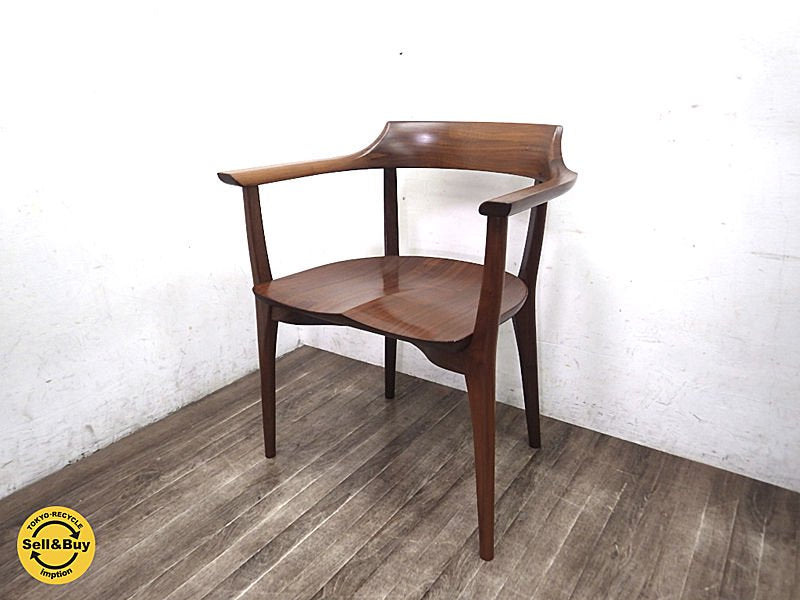 家具蔵 / KAGURA ヴォーグⅡ VOGUE 無垢材 ウォールナット アームチェアA●