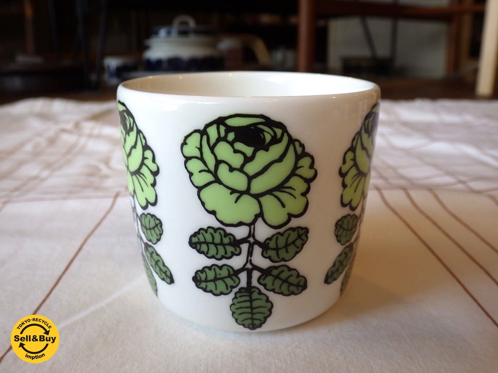 マリメッコ / marimekko ”ヴィヒキルース / VIHKIRUUSU” 廃番 ラテマグ グリーン ◇