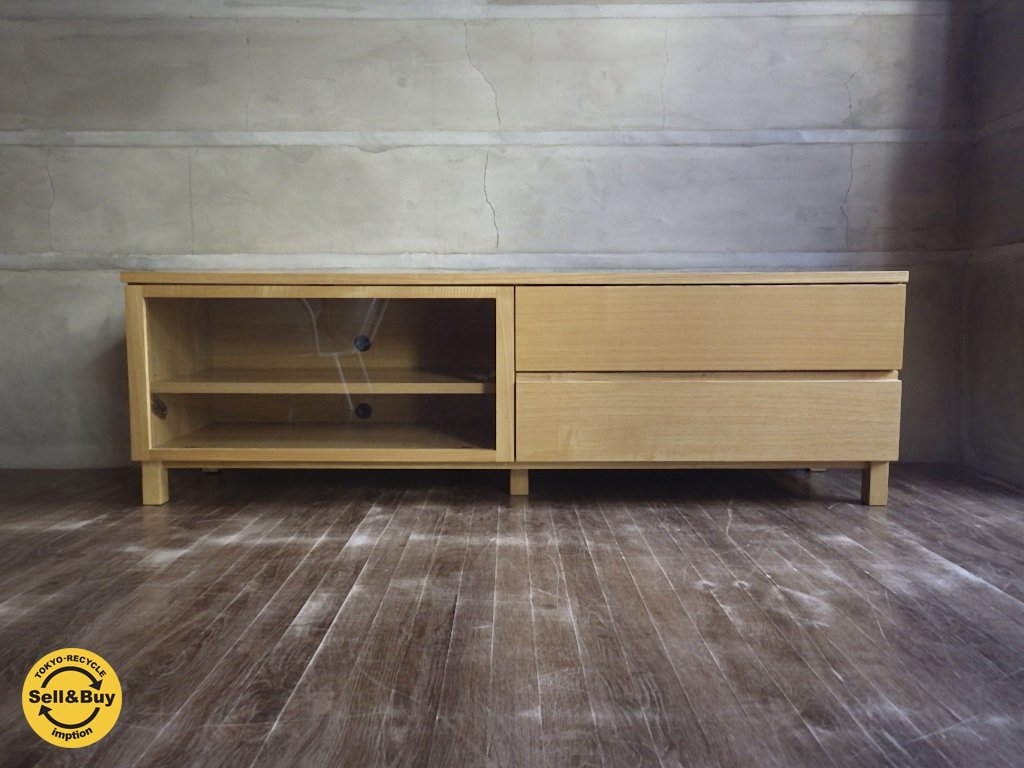 無印良品 MUJI / 廃盤 希少! タモ材 AVボード テレビ台 ♪