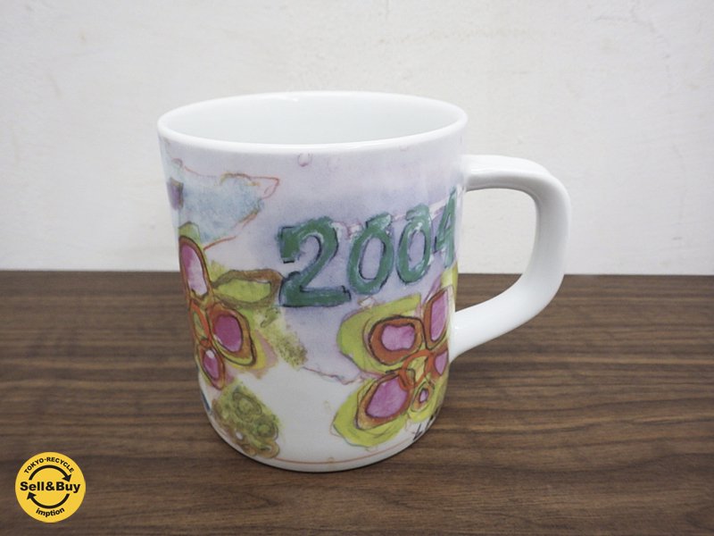 ロイヤルコペンハーゲン Royal Copenhagen イヤーマグ 2004年 シルバー付き ビッグサイズ ●