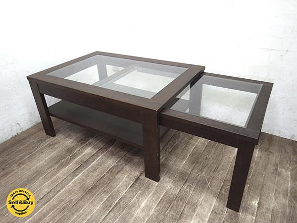 KEYUCA ケユカ エクステンドテーブル スライド伸長式 タモ材 ●