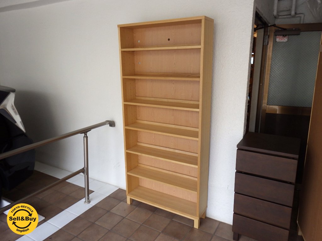 無印良品 / MUJI タモ材 『 組み合わせて使える木製収納 』ミドルタイプ 奥行21 収納 本棚 キャビネット ブックシェルフ B ◇
