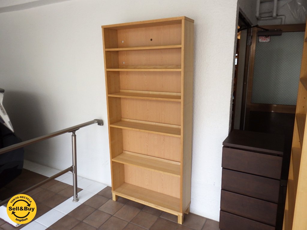 無印良品 / MUJI タモ材 『 組み合わせて使える木製収納 』ミドルタイプ 奥行21 収納 本棚 キャビネット ブックシェルフ A ◇
