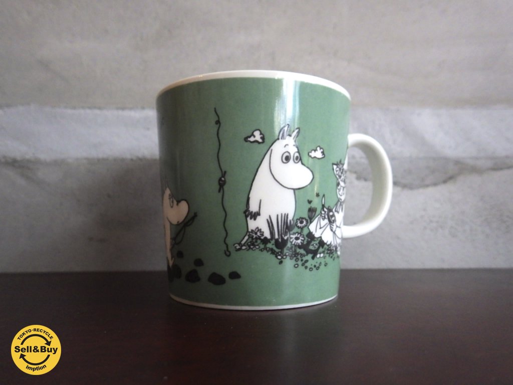 ARABIA アラビア ムーミン マグカップ 1991-1996年 ダークグリーン スナフキン ♪