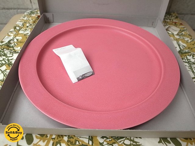 イイホシユミコ ”unjour”アンジュール matin プレート 27cm 限定カラー:ピンク 箱/栞付■
