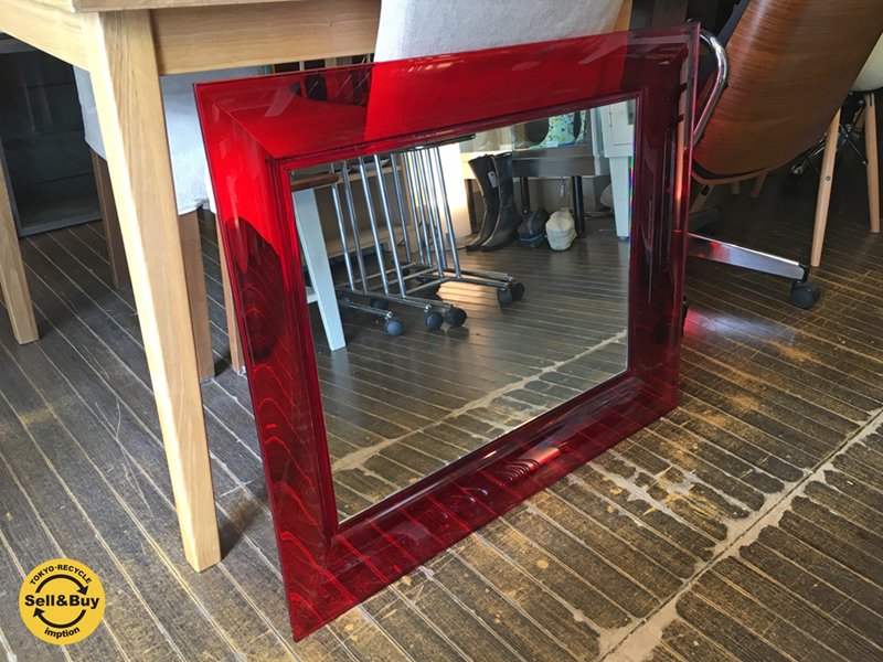 Kartell カルテル FRANCOIS GHOST フランソワ・ゴースト ミラー Sサイズ レッド ◎