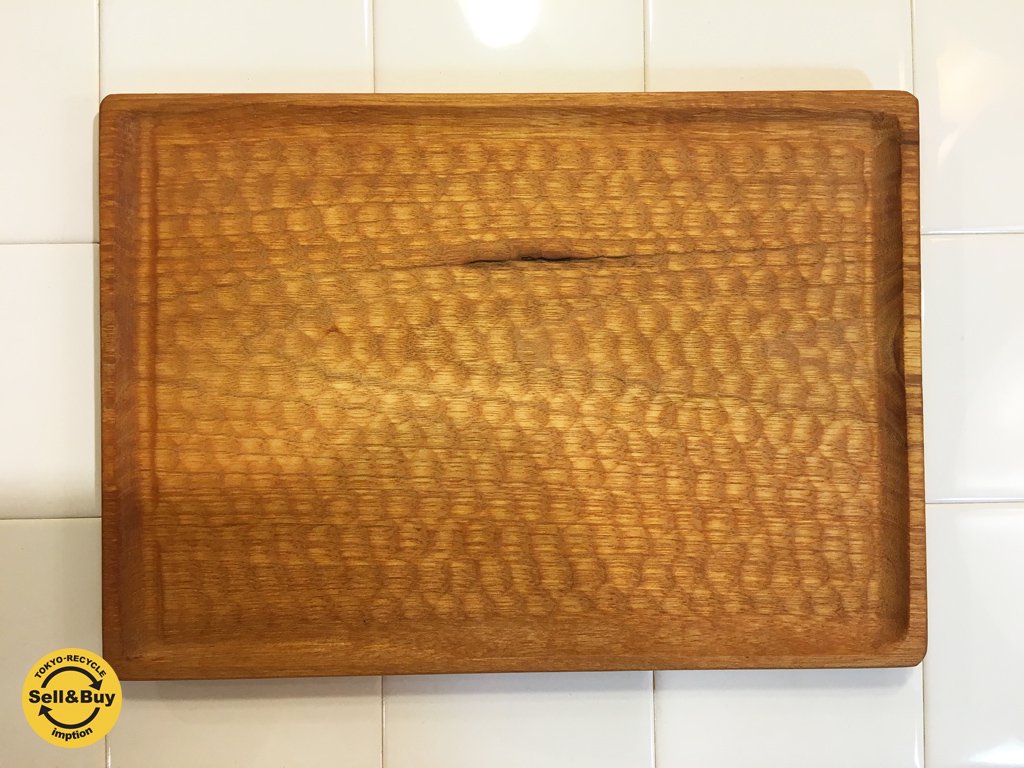 小沢賢一 くるみトレー 彫あり 28×20 美品 ◎