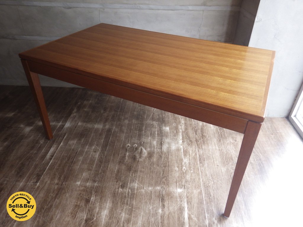 辻製作所 チーク材 ダイニングテーブル 幅135cm ♪